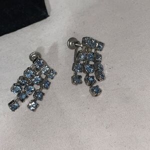 Clip On Rhinestone Earrings
